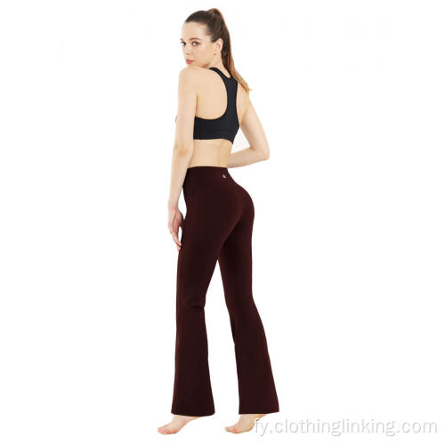 Dames swarte bootcut yoga broek